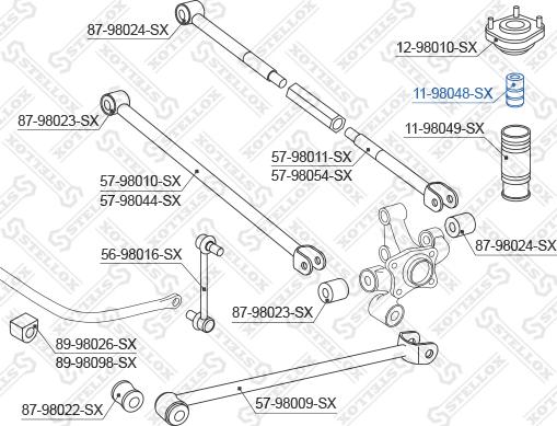 Stellox 11-98048-SX - Відбійник, буфер амортизатора autocars.com.ua