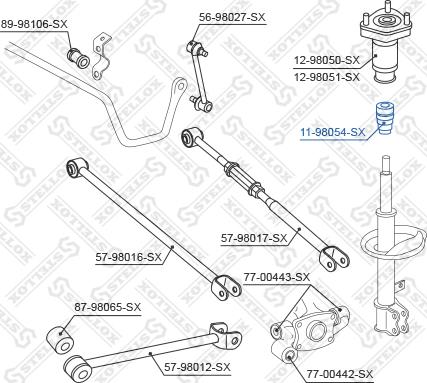 Stellox 11-98054-SX - Відбійник, буфер амортизатора autocars.com.ua