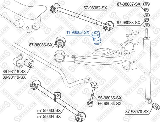 Stellox 11-98062-SX - Відбійник, буфер амортизатора autocars.com.ua