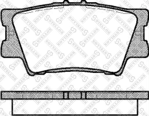 Stellox 1242 000BL-SX - Гальмівні колодки, дискові гальма autocars.com.ua