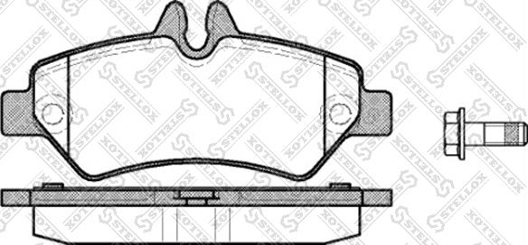 Stellox 1257 000L-SX - Тормозные колодки, дисковые, комплект avtokuzovplus.com.ua