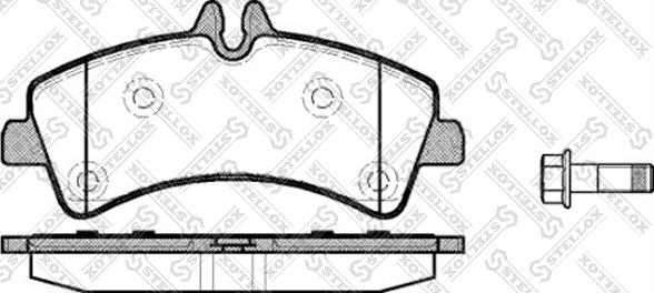 Stellox 1258 000L-SX - Тормозные колодки, дисковые, комплект autodnr.net