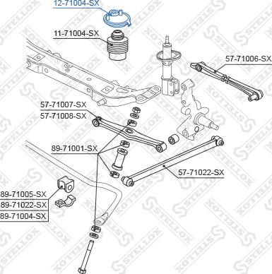 Stellox 12-71004-SX - Опора стойки амортизатора, подушка avtokuzovplus.com.ua