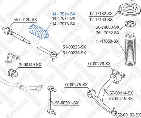 Stellox 14-17014-SX - Пильник, рульове управління autocars.com.ua