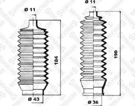 Stellox 14-51007-SX - Пильник, рульове управління autocars.com.ua
