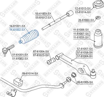 Stellox 14-61002-SX - Пильник, рульове управління autocars.com.ua