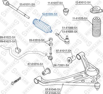 Stellox 14-61009-SX - Пильник, рульове управління autocars.com.ua