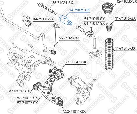 Stellox 14-71021-SX - Пильник, рульове управління autocars.com.ua