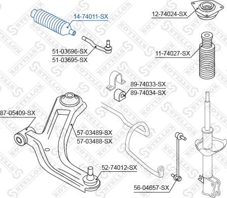 Stellox 14-74011-SX - Пильник, рульове управління autocars.com.ua