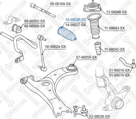 Stellox 14-98026-SX - Пильник, рульове управління autocars.com.ua