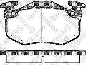 Stellox 155 080B-SX - Гальмівні колодки, дискові гальма autocars.com.ua