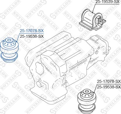 Stellox 25-17078-SX - Подушка, підвіска двигуна autocars.com.ua