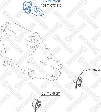 Stellox 25-17460-SX - Подушка, опора, подвеска двигателя autodnr.net