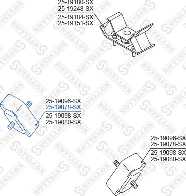 Stellox 25-19078-SX - Подушка, підвіска двигуна autocars.com.ua