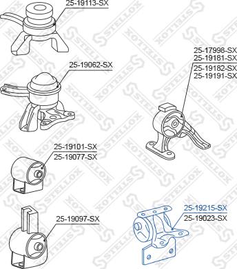 Stellox 25-19215-SX - Подушка, підвіска двигуна autocars.com.ua