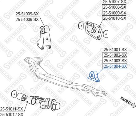 Stellox 25-51004-SX - Подушка, підвіска двигуна autocars.com.ua