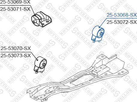 Stellox 25-53068-SX - Подушка, підвіска двигуна autocars.com.ua