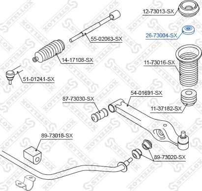 Stellox 26-73004-SX - Втулка амортизатора, подушка avtokuzovplus.com.ua