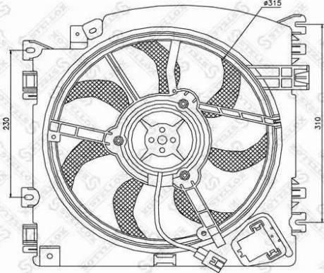 Stellox 29-99227-SX - Вентилятор, охолодження двигуна autocars.com.ua