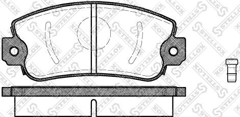 Stellox 383 002-SX - Гальмівні колодки, дискові гальма autocars.com.ua