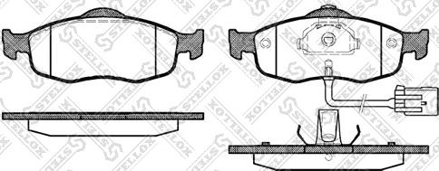 Stellox 443 002B-SX - Тормозные колодки, дисковые, комплект avtokuzovplus.com.ua