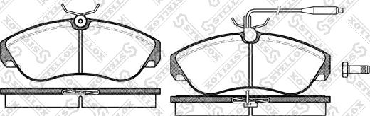 Stellox 498 002-SX - Гальмівні колодки, дискові гальма autocars.com.ua