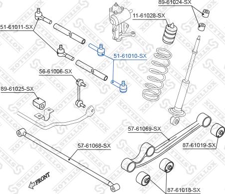 Stellox 51-61010-SX - Наконечник рулевой тяги, шарнир avtokuzovplus.com.ua