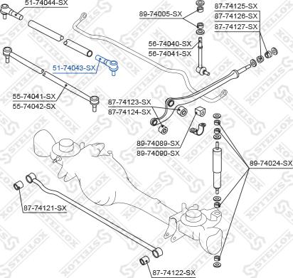 Stellox 51-74043-SX - Наконечник рулевой тяги, шарнир autodnr.net
