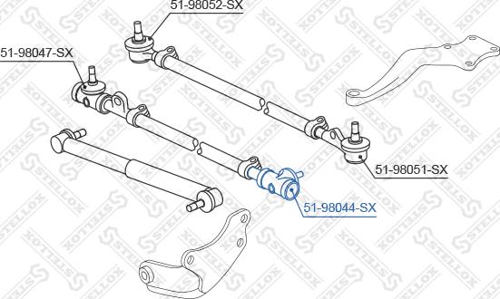 Stellox 51-98044-SX - Наконечник рулевой тяги, шарнир autodnr.net