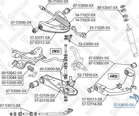 Stellox 52-53010-SX - Несучий / направляючий шарнір autocars.com.ua