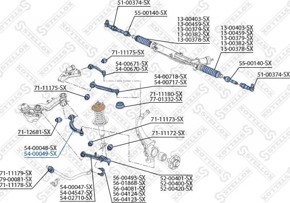 Stellox 54-00049-SX - Рычаг подвески колеса avtokuzovplus.com.ua