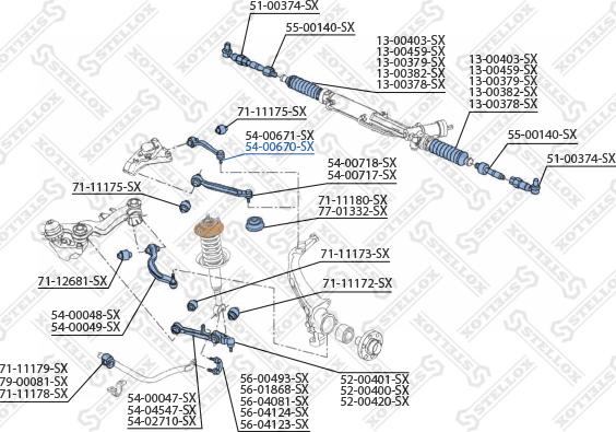 Stellox 54-00670-SX - Важіль незалежної підвіски колеса autocars.com.ua