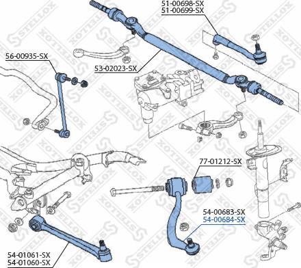 Stellox 54-00684A-SX - Рычаг подвески колеса avtokuzovplus.com.ua