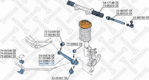 Stellox 54-00861A-SX - Рычаг подвески колеса avtokuzovplus.com.ua