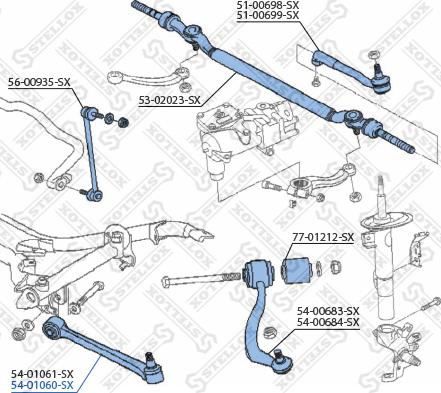 Stellox 54-01060-SX - Важіль незалежної підвіски колеса autocars.com.ua