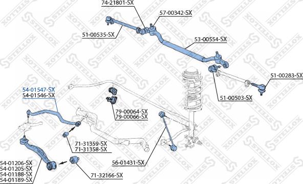 Stellox 54-01547-SX - Важіль незалежної підвіски колеса autocars.com.ua