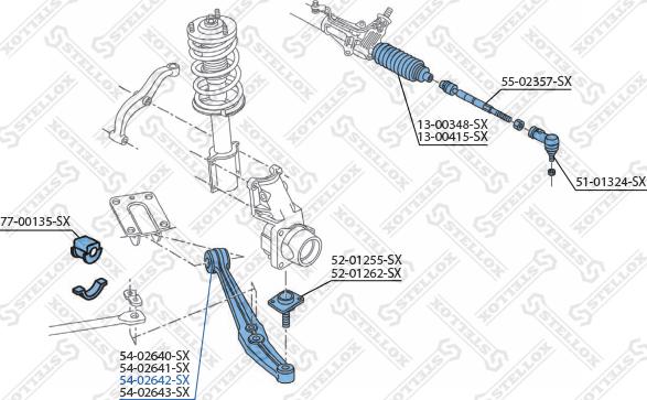 Stellox 54-02642-SX - Важіль незалежної підвіски колеса autocars.com.ua