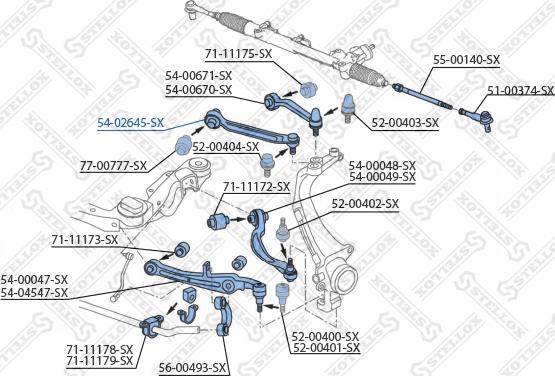 Stellox 54-02645-SX - Важіль незалежної підвіски колеса autocars.com.ua