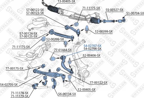 Stellox 54-02707-SX - Рычаг подвески колеса avtokuzovplus.com.ua