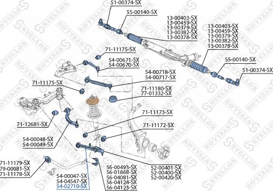 Stellox 54-02710-SX - Важіль незалежної підвіски колеса autocars.com.ua