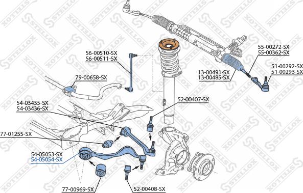 Stellox 54-05054-SX - Важіль незалежної підвіски колеса autocars.com.ua