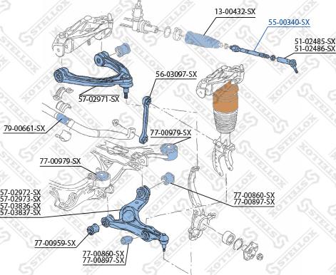 Stellox 55-00340-SX - Осевой шарнир, рулевая тяга avtokuzovplus.com.ua