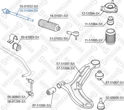 STELLOX 55-51004-SX - Осевой шарнир, рулевая тяга avtokuzovplus.com.ua