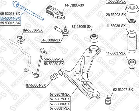 Stellox 55-53014-SX - Осьовий шарнір, рульова тяга autocars.com.ua