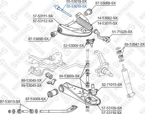 Stellox 55-53019-SX - Осьовий шарнір, рульова тяга autocars.com.ua