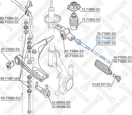 Stellox 55-71006-SX - Осевой шарнир, рулевая тяга autodnr.net