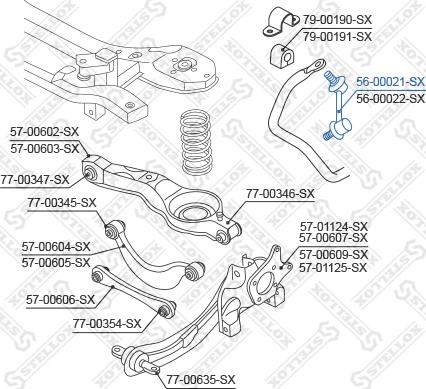 Stellox 56-00021-SX - Тяга / стойка, стабилизатор avtokuzovplus.com.ua