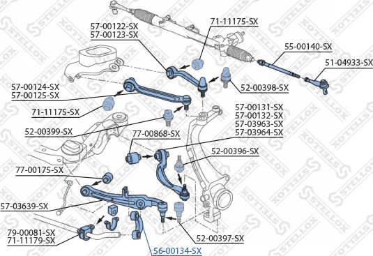 Stellox 56-00134-SX - Тяга / стойка, стабилизатор autodnr.net