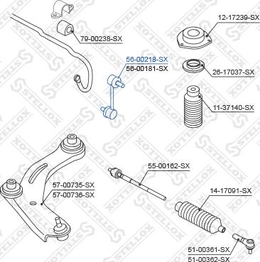 STELLOX 56-00218-SX - Тяга / стойка, стабилизатор avtokuzovplus.com.ua