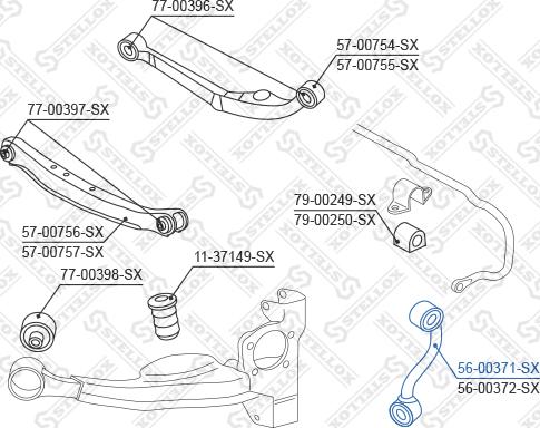 Stellox 56-00371-SX - Тяга / стійка, стабілізатор autocars.com.ua